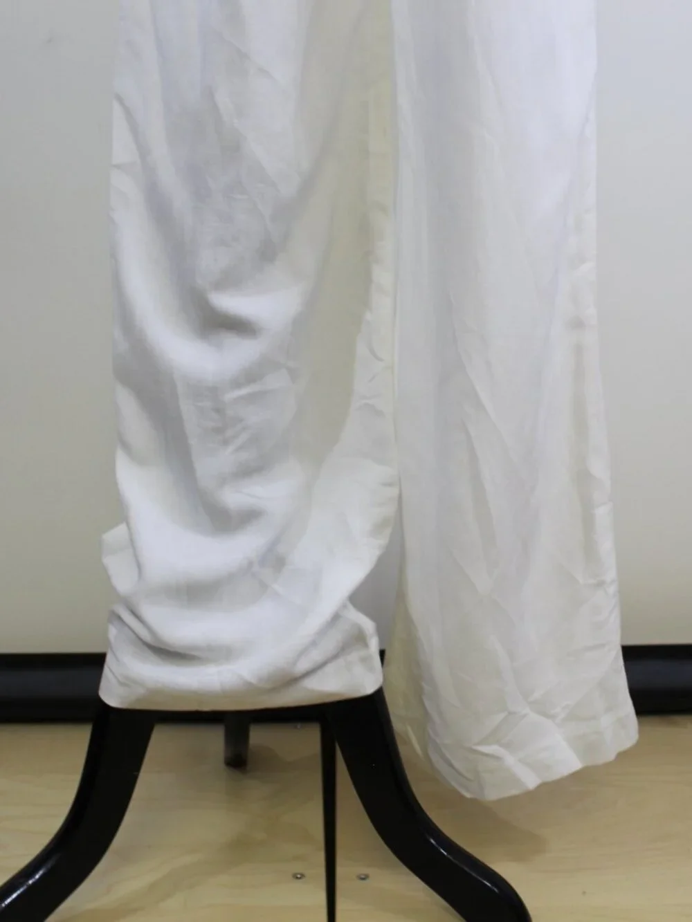 H&M Linen Blend Wide Leg Pants Medium White Beachy‎ Elastic Waist